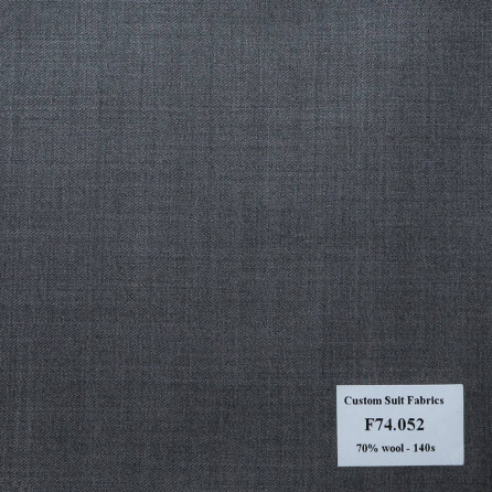 [HẾT HÀNG] F74.052 Kevinlli V6 - Vải Suit 70% Wool -  Xám Trơn